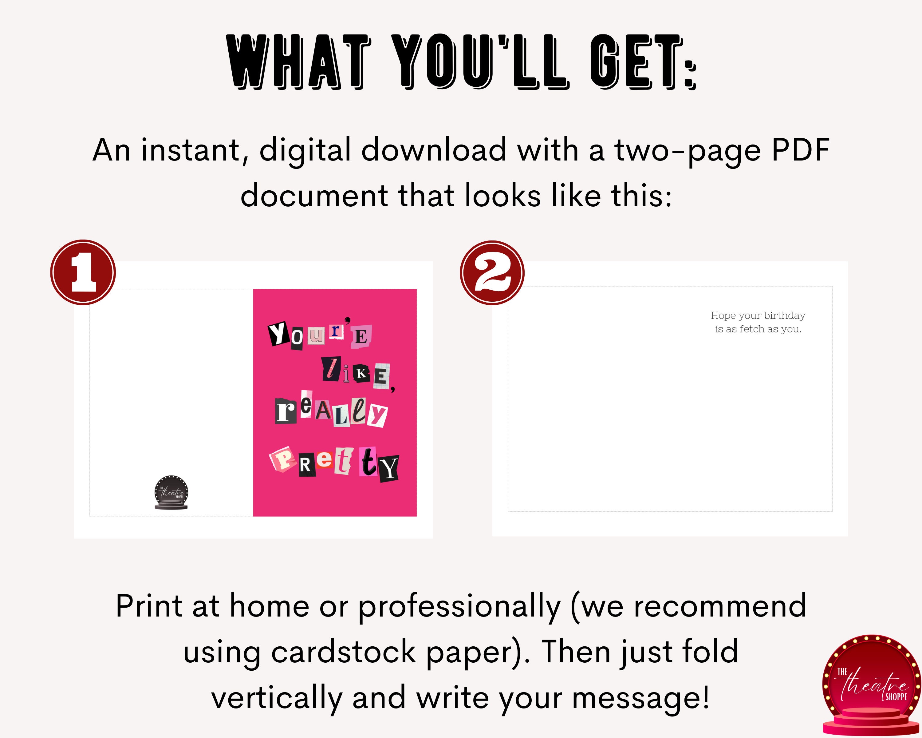 Printable Mean Girls Birthday Card | Mean Girls Quote | Download and ...