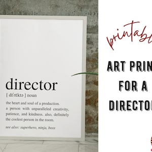 Dirigent Definition Kunstdruck | Druckbare Kunst, Print fürRegisseur | Druckbare Dirigent Definition Druck | Geschenk für Theater Intendant