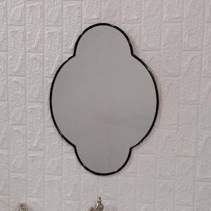 Irregular Brass Mirror Home Decor Bathroom Mirror Asymmetrical Mirror Unique Custom Mirror black matte finish