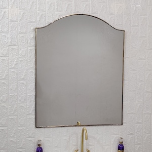 Antique Brass Mirror Modern Arch Mirror Wall Large Mirror Arched Mirror, Decorative Mirror, Bathroom Mirror, home Decor Mirror