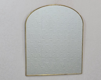 Espejo de arco de latón antiguo, espejo de tocador para baño, espejo de arco, regalo para niña, espejo de pared de cumpleaños, espejo hecho a mano