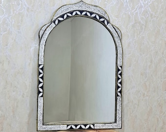 Miroir Marocain Vintage, Arch Mirror, Big Mirror, Handmade Mirror, Berber Mirror, Unique Bone Mirror, Wall Mirror, Hall Mirror, Home Decor