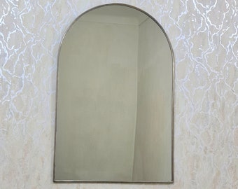 Arch Antique Brass Mirror Bronze Aged Brass Mirror Arch Mirror Handmade Mirror Customized Mirror Bronze Wall Mirror, Bathroom Mirror