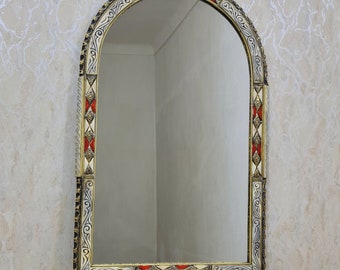 Moroccan Mirror,Bone Mirror,Arch Mirror,Vintage Mirror,Handmade Mirror,Berber Mirror,Unique Mirror,Wall Mirror,Hall Mirror,vanity mirror