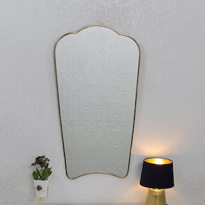 Handmade Brass Mirror - Italien Style Curved Wall Mirror Irregular