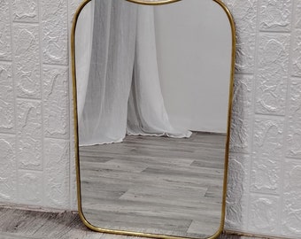 Antique Brass Mirror, Butterfly Irregular Mirror, Asymmetrical Mirror, Wall Mirror