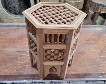 Moroccan table | Oriental table | table | side table | Moroccan Side Table | Oriental side table | tea table Made of Real Atlas Cedar Wood