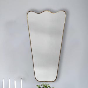Asymmetrical Brass Mirror Unique Home Decor Irregular Mirror Aesthetic Mirror Wall Decor Luxury Mirror