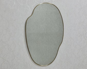 Puddle Mirror Asymmetrical Mirror, Irregular Gold Mirror