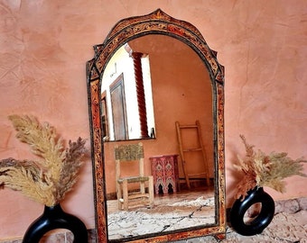 Marokkanischer Spiegel,Knochen Spiegel,Vintage Spiegel,Handgefertigter Spiegel,Berber Spiegel,Einzigartiger Spiegel,Wandspiegel,Dielen Spiegel,Schminkspiegel