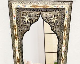 Moroccan Mirror,bone wall mirror, Wall mirrors, Arch Mirror Large,handmade floor mirror, Sculpted Mirror, Moroccan Mirror, Unique Mirror Art