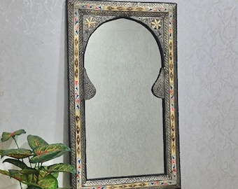 Moroccan Large Mirror, Floor Mirror, Wall Mirror, Big Mirror, Handmade Mirror, Vintage Mirror, Bone Mirror Decor, Bedroom Mirror Home Decor