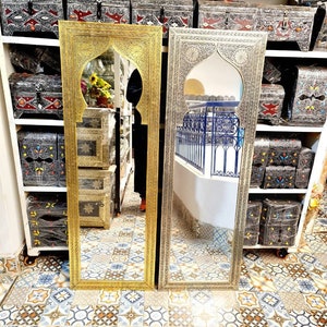 Moroccan Brass Mirror,Gold Mirror,Arch Mirror,Gold Mirror,Large Mirror Brass,Moroccan Mirror Art,Carved Mirror Handmade,Hand-engraved Mirror