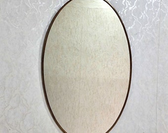Oval Bronze Brass Mirror - Wall Mirror, Handmade Mirrors, Oval Mirror, Aged Brass Mirror, Antique Frame Mirror, Bathroom Mirror