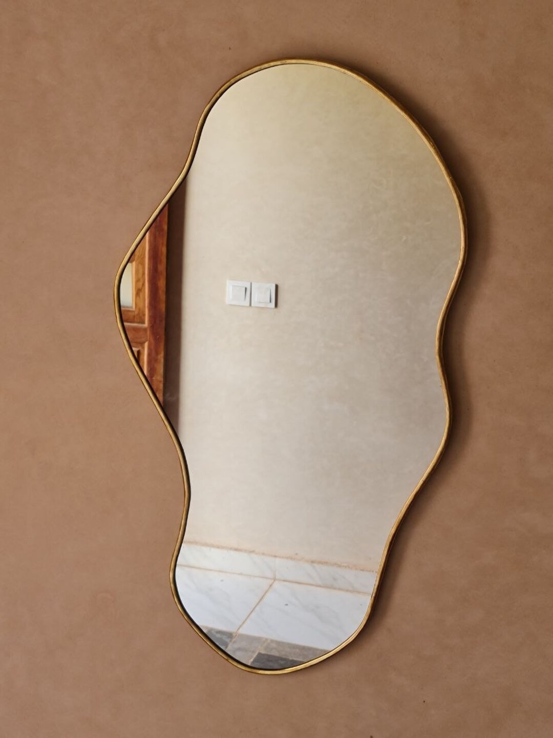 Italian Asymmetrical Mirror Wavy Mirror Asymmetrical Wavy Etsy
