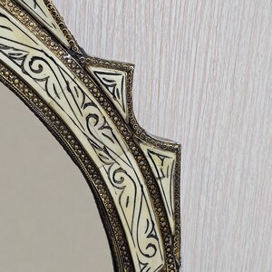 Miroir Marocain Vintage, Arch Mirror, Big Mirror, Handmade Mirror, Berber Mirror, Unique Bone Mirror, Wall Mirror, Hall Mirror, Home Decor image 2