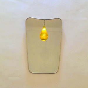 Italian Curved Antiqued Brass Mirror - Butterfly Irregular Mirror, Gold Brass Mirror, Bathroom Mirror, Aesthetic Luxurious Wall Mirror