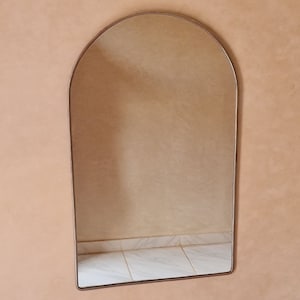 Arch Antique Brass Mirror Aged Brass Mirror Arch Mirror Handmade Mirror Customized Mirror Bronze Wall Mirror, Bathroom Mirror