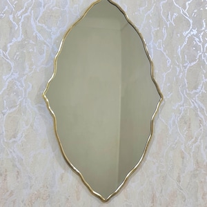 Moroccan Gold Brass Mirror Wavy Gold Mirror Mirrors Home Decor for wall Mirror Handmade Mirror Wall Mirror