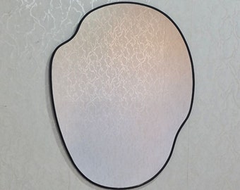 Asymmetrischer Spiegel Messingspiegel Ästhetischer Spiegel Unregelmäßiger Spiegel Wanddekor Dekorativer Spiegel Pfützenspiegel Wandspiegel Badezimmerspiegel