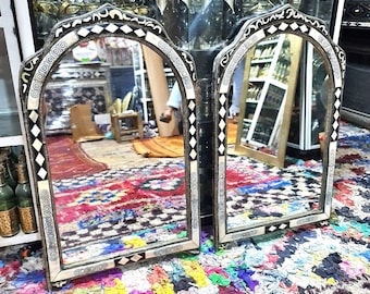 Miroir Marocain Vintage, Arch Mirror, Big Mirror, Handmade Mirror, Berber Mirror, Unique Bone Mirror, Wall Mirror, Hall Mirror, Home Decor
