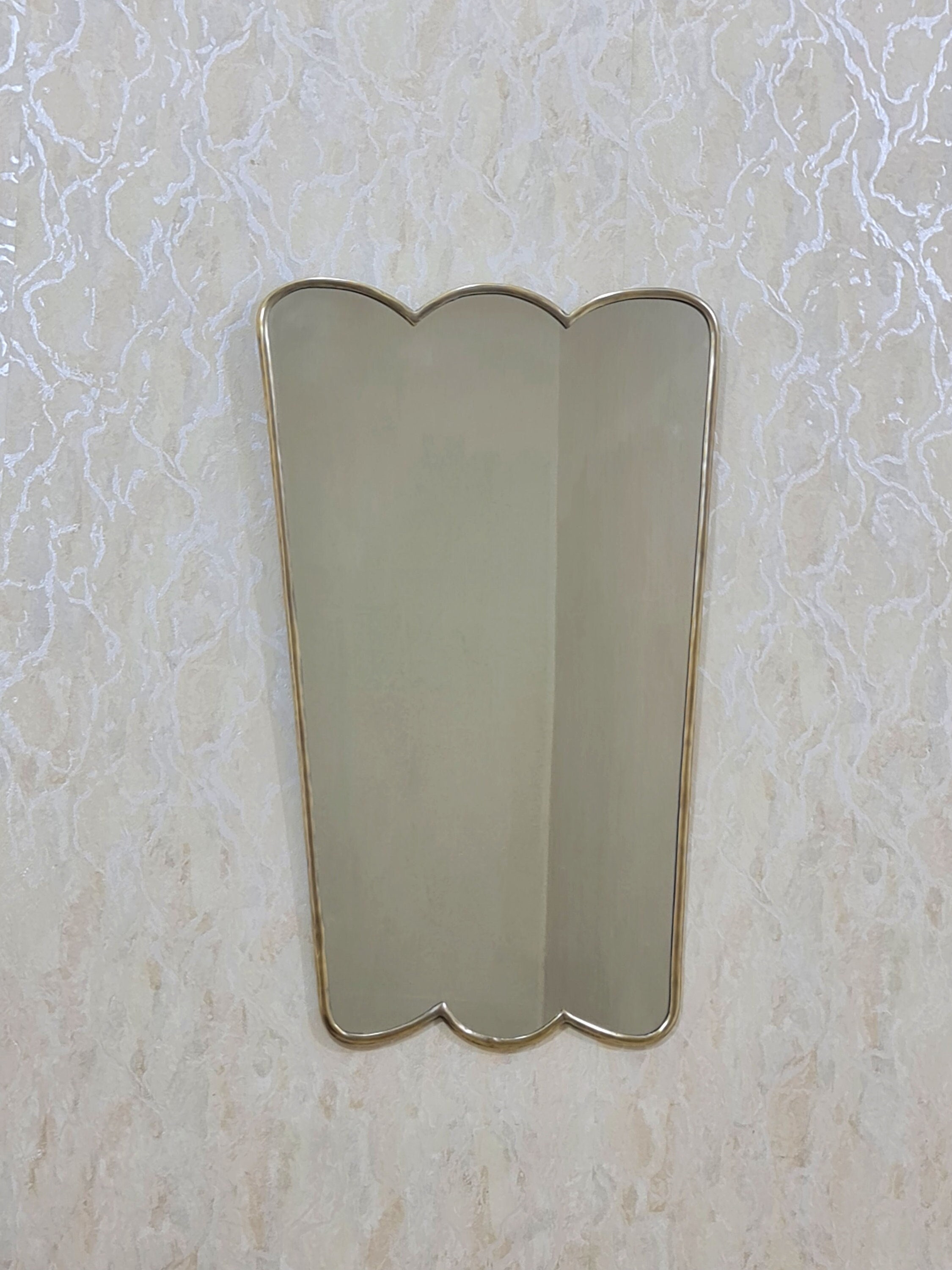 Butterfly Brass Mirror, Wavy Wall Mirror, Irregular Mirror,Brass wall Mirror, Bathroom Mirror, Antique Brass Mirror,Large Mirror, Mirrors