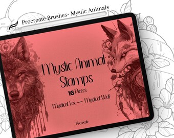 Mystical Creatures procreatebundle , Tattoo Design Bundle, Procreate Stamps,procreate tattoo mandala,procreate tattoo needle brushes