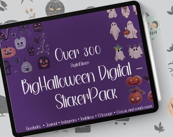 300 + Digital Sticker PNGs, Halloween, Halloween Journal Stickers, Fall digital stickers, ghost stickers, spooky sticker digital
