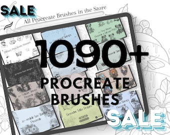 1090+ procreatebundle, hole Store, Ultimate Tattoo Design Bundle, Procreate Stamps,procreate tattoo mandala,procreate tattoo needle brushes