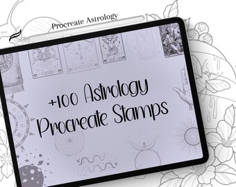 Big Astrology Brushes, Astrology Stamps Design Bundle, 100+ Procreate Stamps,procreate stars,procreate zodiac signs, witchcraft, star signs
