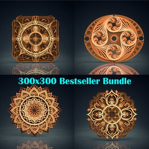 Multilayer layer design, laser cut, SVG, ai, dxf, png, jpg, pdf
