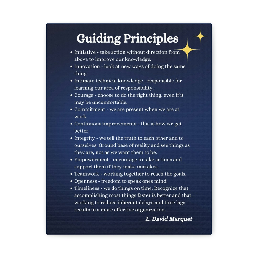 Guiding Principles Multiple Sizes Etsy