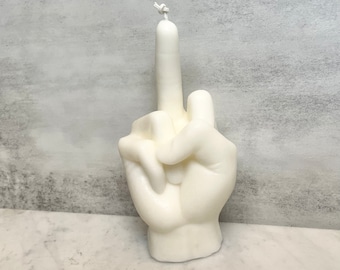 Mittelfinger Stumpenkerze
