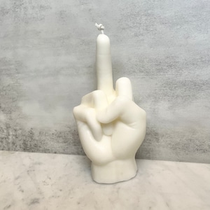 Middle Finger Pillar Candle