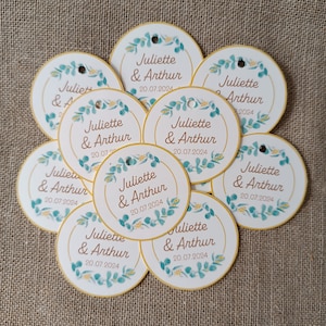 étiquettes perforées personnalisées 4 cm rondes