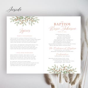 LDS Baptism Program Editable, Baptism Program Template, Mormon Baptism ...