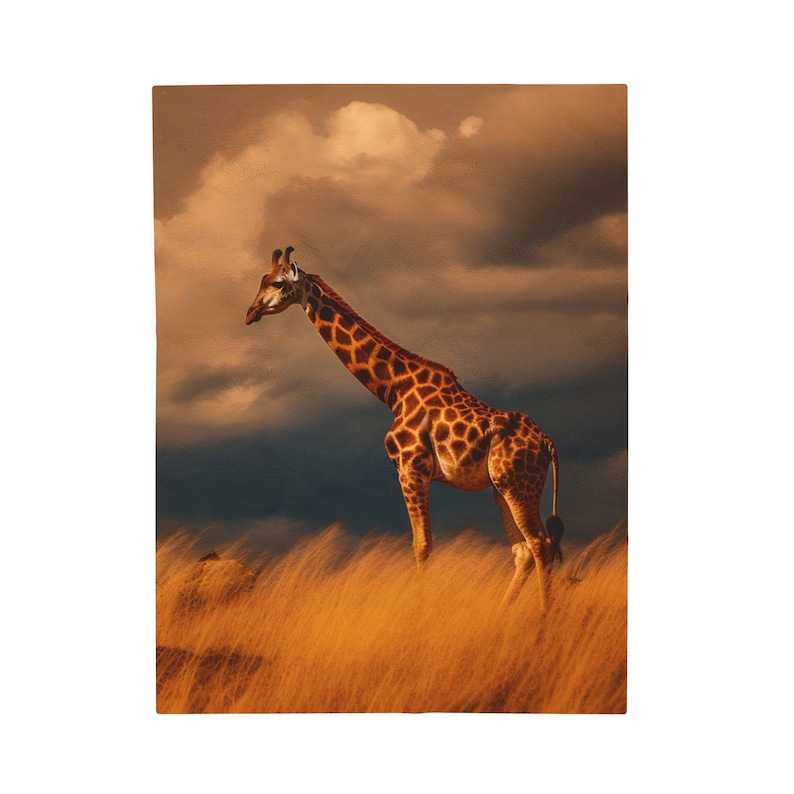 Giraffe Animal Farm Safari Fleece Blanket Safari Animal Lover Safari
