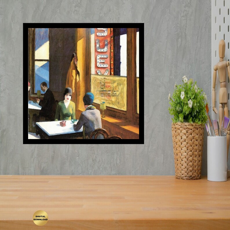 Edward Hopper chop Suey Extremely Rare Print Etsy