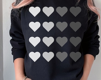 Heart Sweatshirt, Love Sweatshirt, Valentine's Day Sweatshirt, Heart graphic, Valentines pullover, Vintage Graphic Tee, Love Sweater