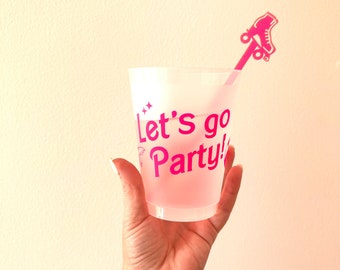 Let's Go Party Shatterproof Reusable washable Cups, Set of 8