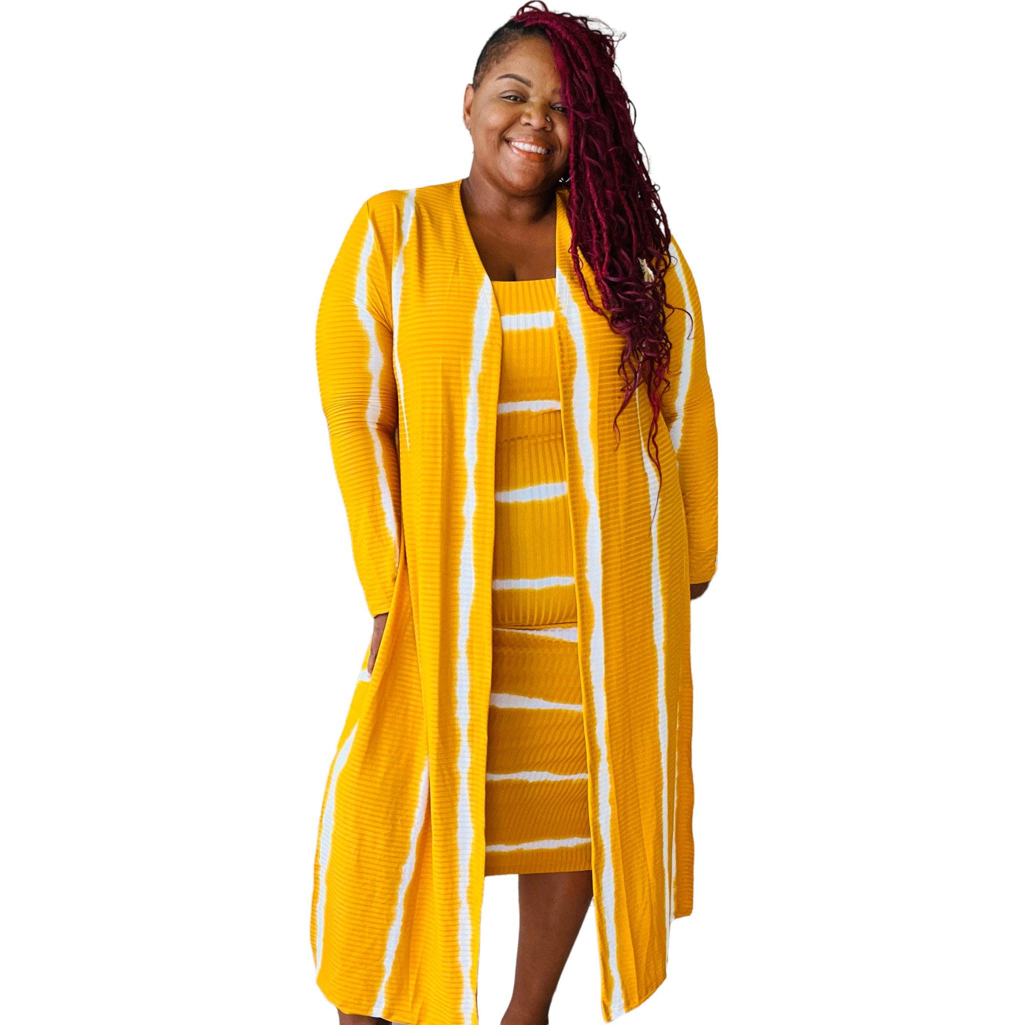 Mustard colored cardigan plus size best sale