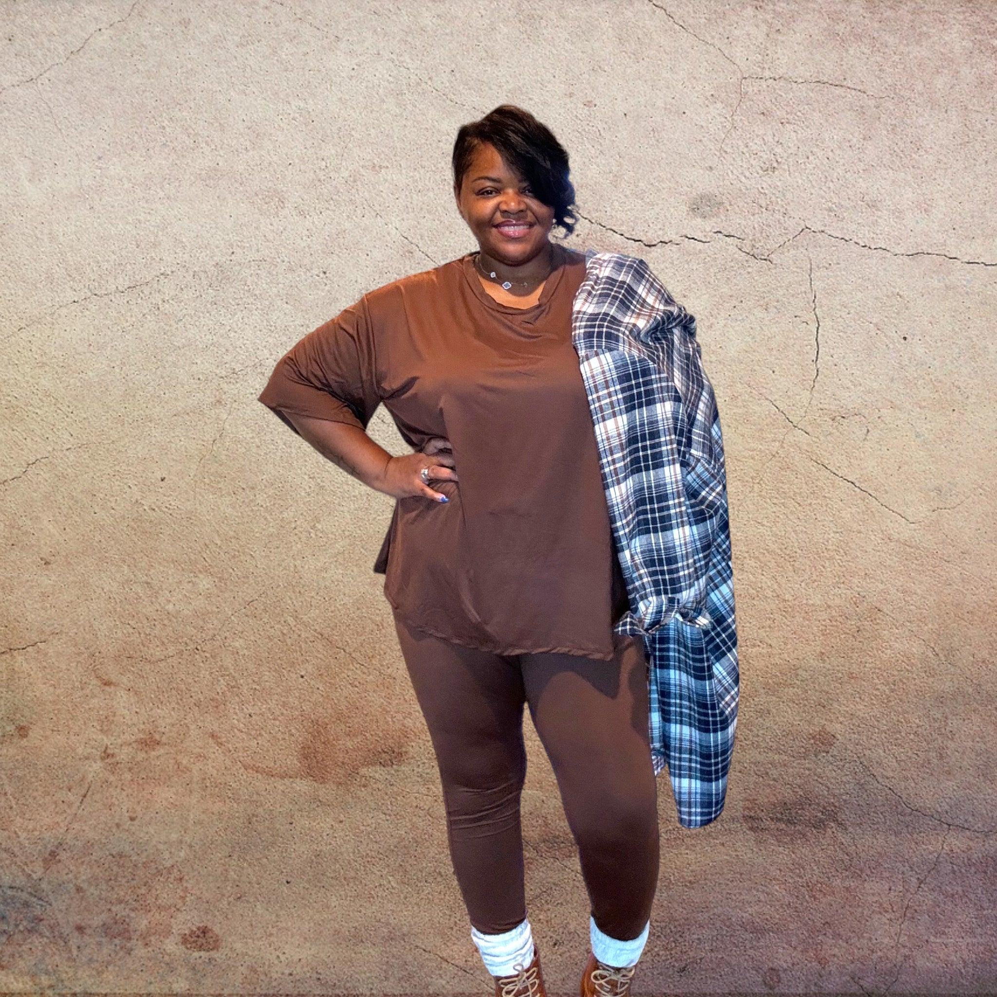 plus size shirt dress with leggings Shirt Dress with Leggings
