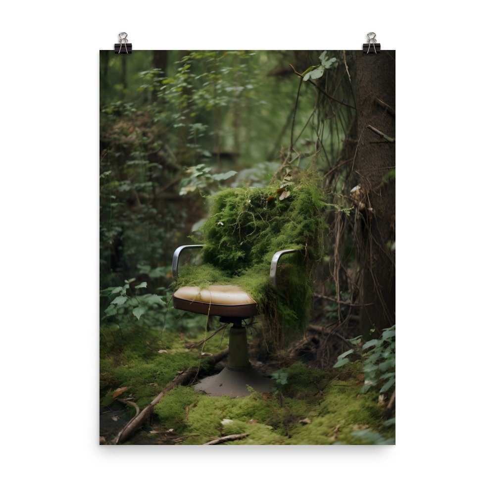 Green Salon Chair Poster Decor Hair Salon Decor Nail Salon Decor Spa