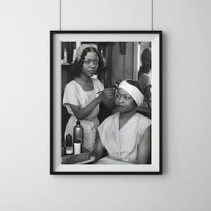 Black and White Salon Wall Art | Black Women Wall Art | Black Women Art Poster | Black Hair Salon decor | Classic Hair Salon Decor