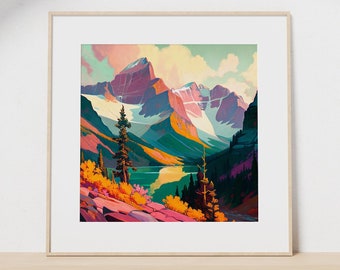 Glacier National Park, Glacier National Park Poster, Wall Art, Fine Art, National Park Art, Prints
