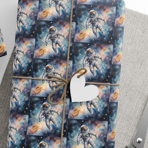 Space Astronaut Wrapping Papers, Kids Gift Wrap, Child Birthday Party, Any Occasion