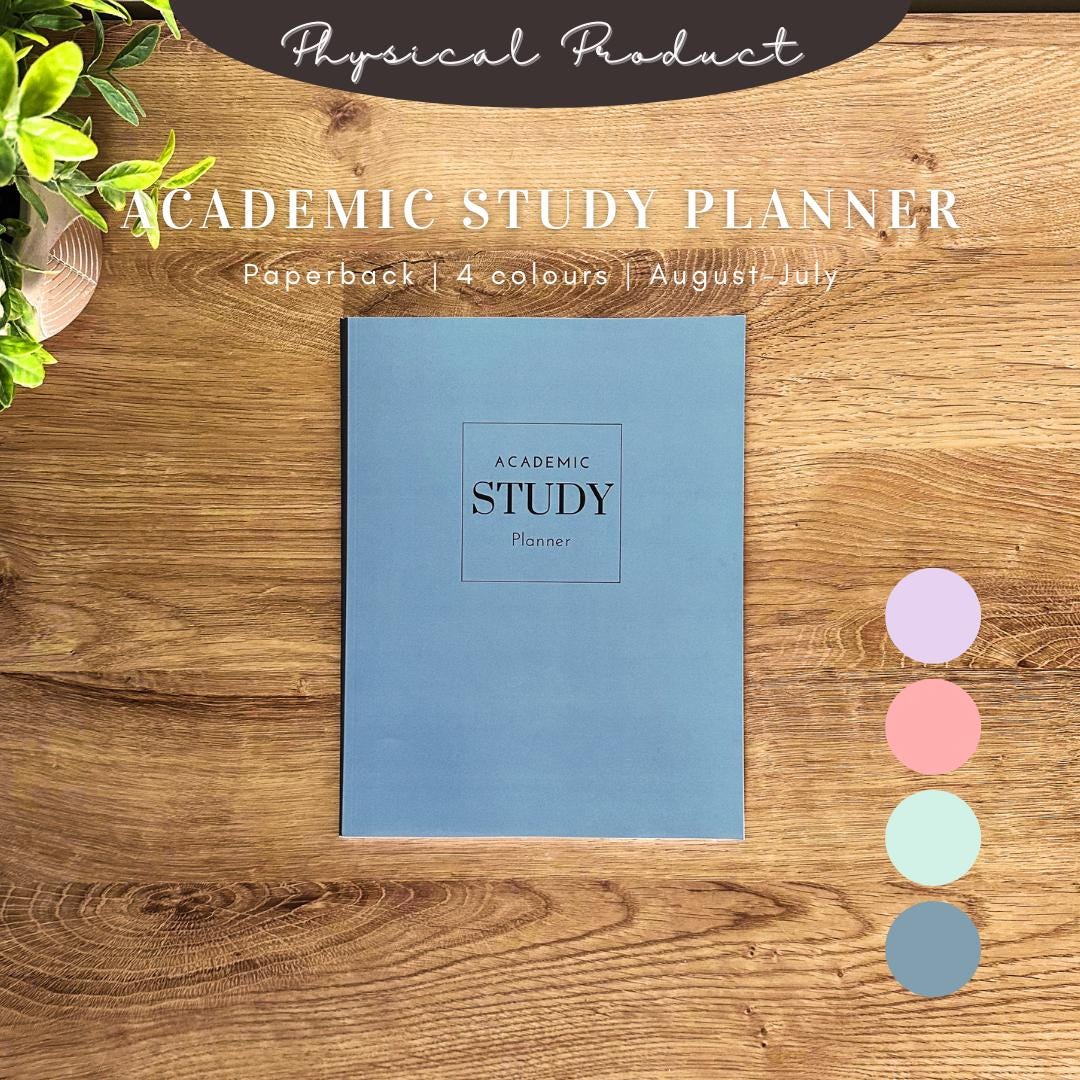 Academic Study Planner | Blue | University High School College | 4 ...