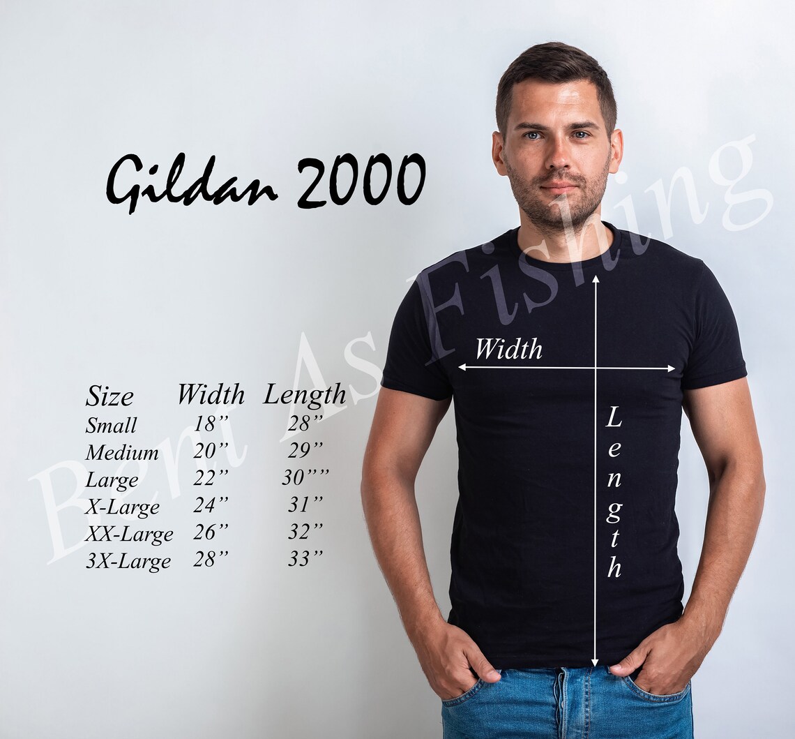 Gildan 2000 Unisex Sizing Chart Tshirt, Sizes Chart, Size Charts