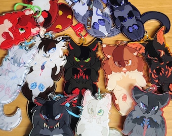5" Warrior Cats Double Sided Tail Swing Keychains