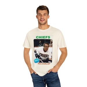 Reg Dunlop hockey card, slap shot, novelty, Unisex Garment-Dyed T-shirt